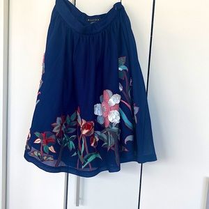 Pankaj & nidhi designer skirt! Beautiful with embroidered flowers in front